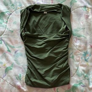 Aritzia Olive Green Contour Top
